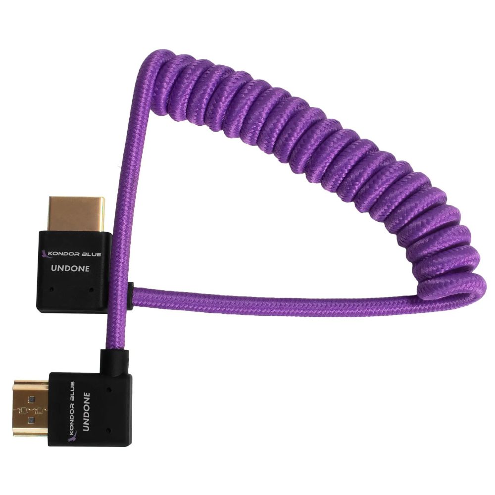 Kondor Blue Gerald Undone Angled Full HDMI Kabel 12"-24" gelockt, lila