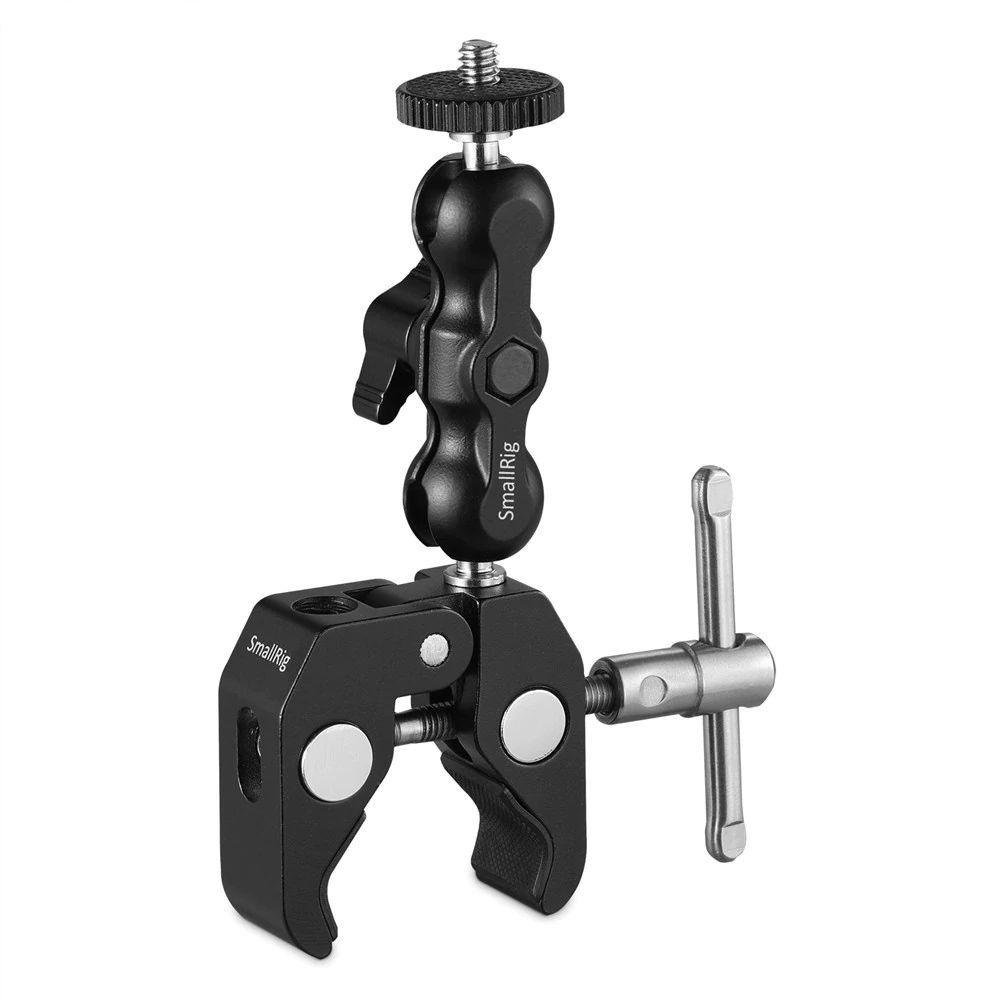 SmallRig 2164 Multi-Functional Crab-Shaped Clamp Weißh Ballhead Magic Arm