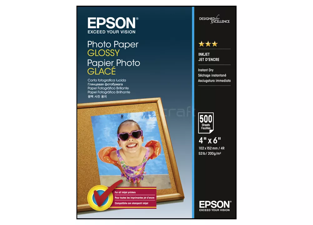 Epson Photo Paper Glossy 10x15cm 200g 500 vel