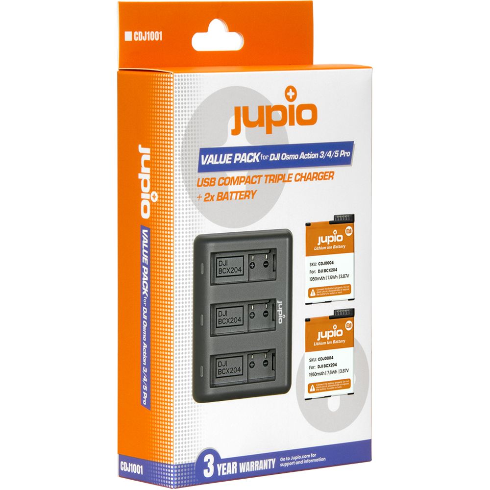 Jupio DJI Action 3/4/5 Pro Value Pack