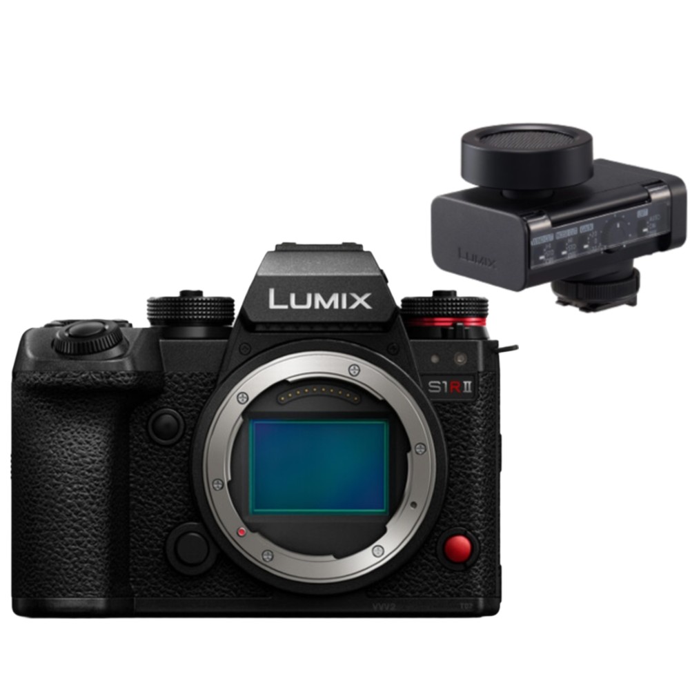 Panasonic Lumix DC-S1R mark II + Lumix DMW-DMS1E Digitales Shotgun-Mikrofon