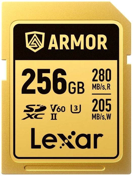 Lexar Professional Gold Armor SD-Karte UHS-II V60 R280/W210 MB/s IP68 – 256GB