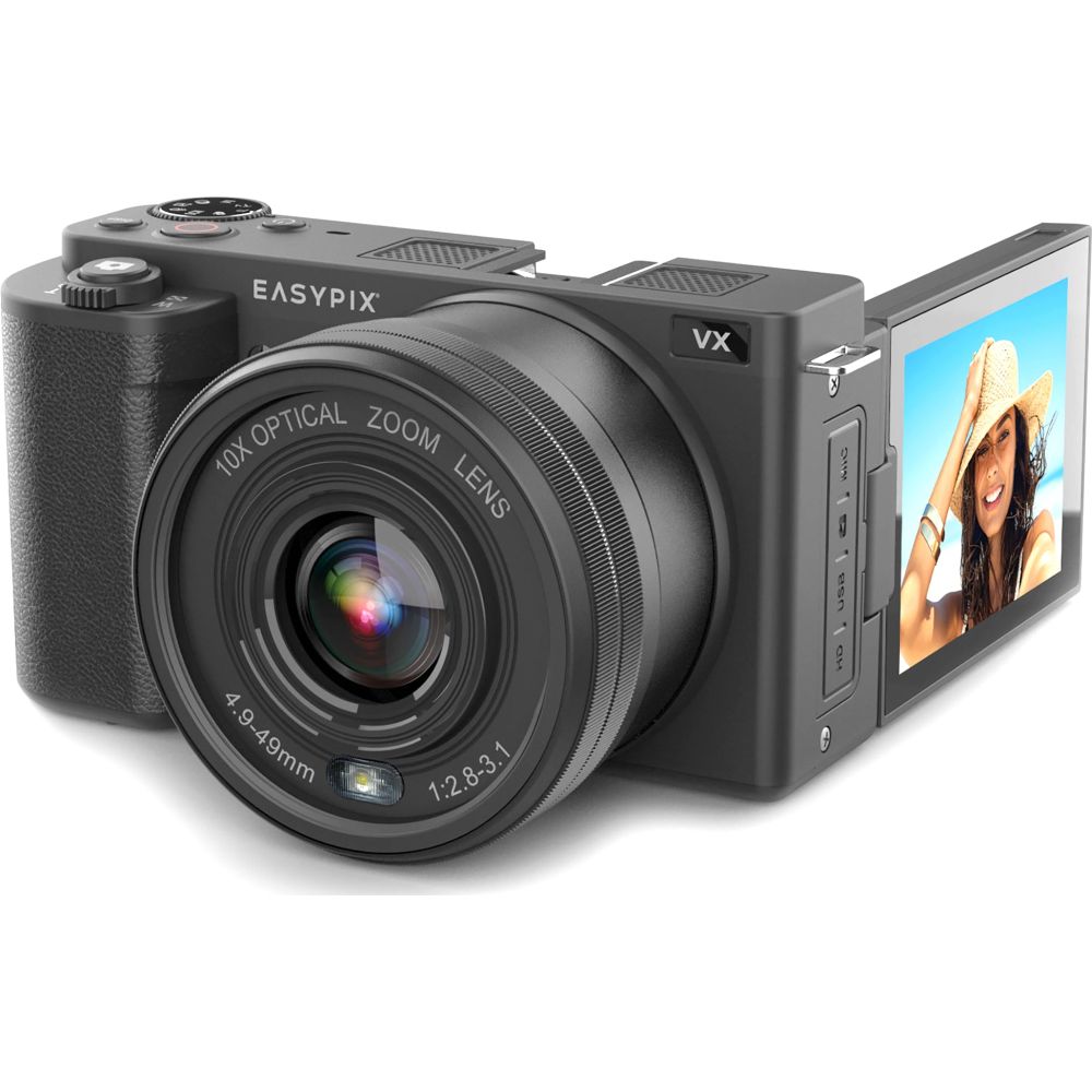 Easypix PowerPro VX6430 FlipScreen WiFi Bridge-Kamera