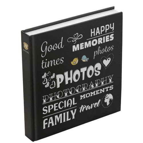 Henzo Fotoalbum 100 Seiten Wording 30x30 schwarz