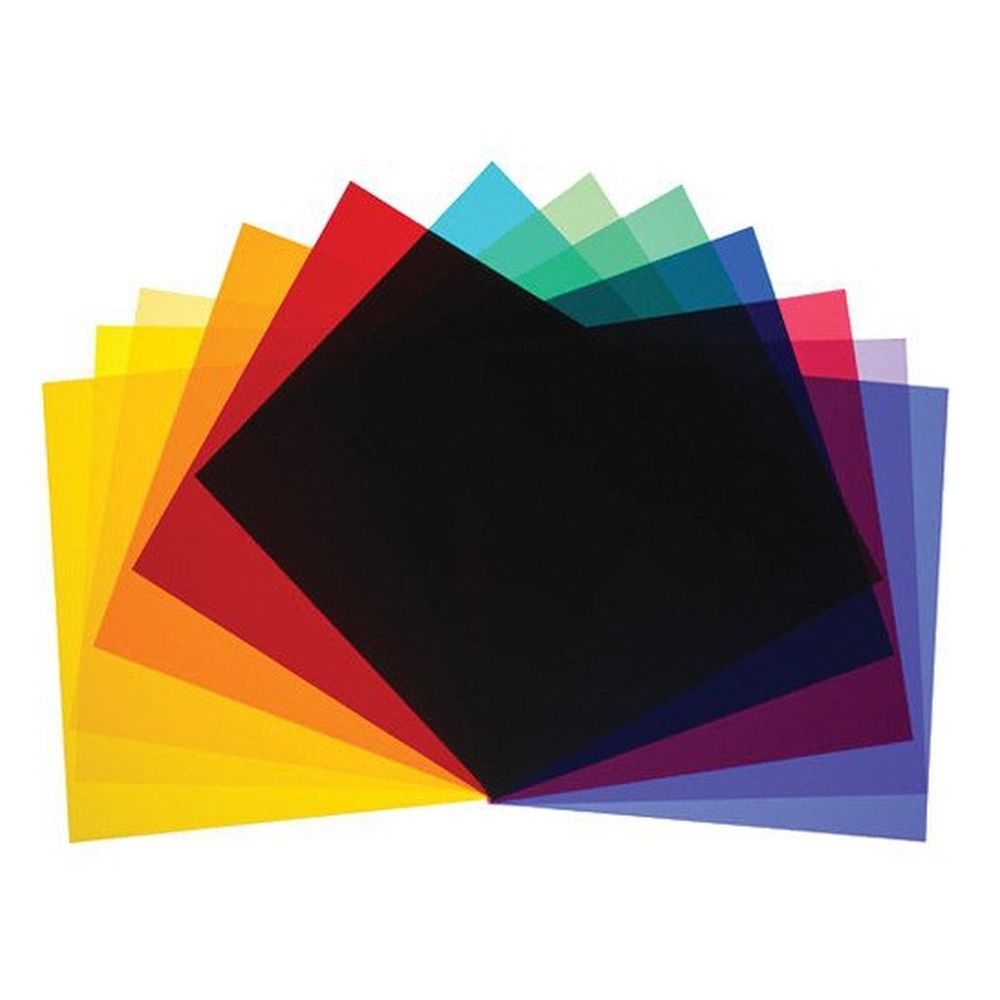 Farbfilter für Broncolor P65, P45, PAR und Hintergrundreflektor (12 Stück)