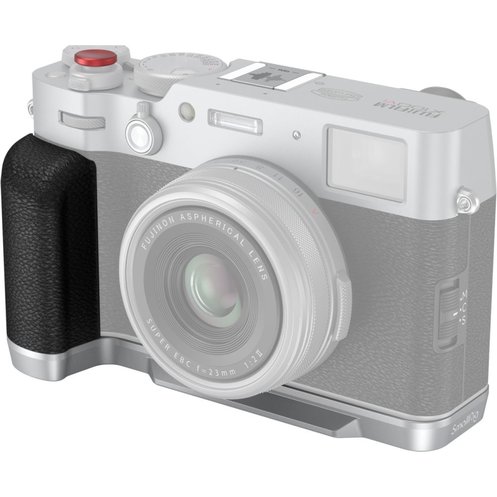 SmallRig 4555B L-förmige Montageplatte mit Handgriff für FUJIFILM X100VI / X100V (Silber)