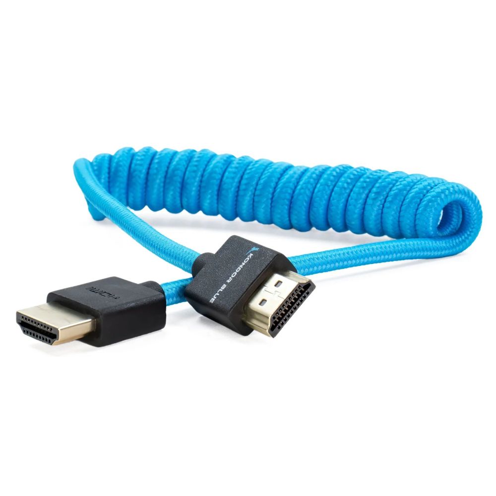Kondor Blue Coiled Full HDMI Kabel (12-24")