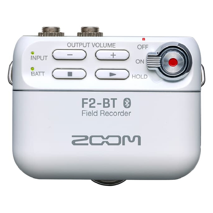 Zoom F2-BT Field Recorder mit Bluetooth und Lavalier-Mikrofon weiß