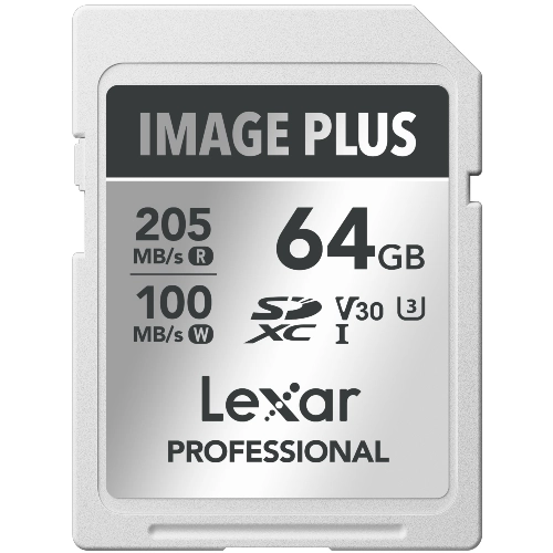 Lexar Image Plus SD-Karte UHS-I V30 R205/W150 MB/s - 64GB