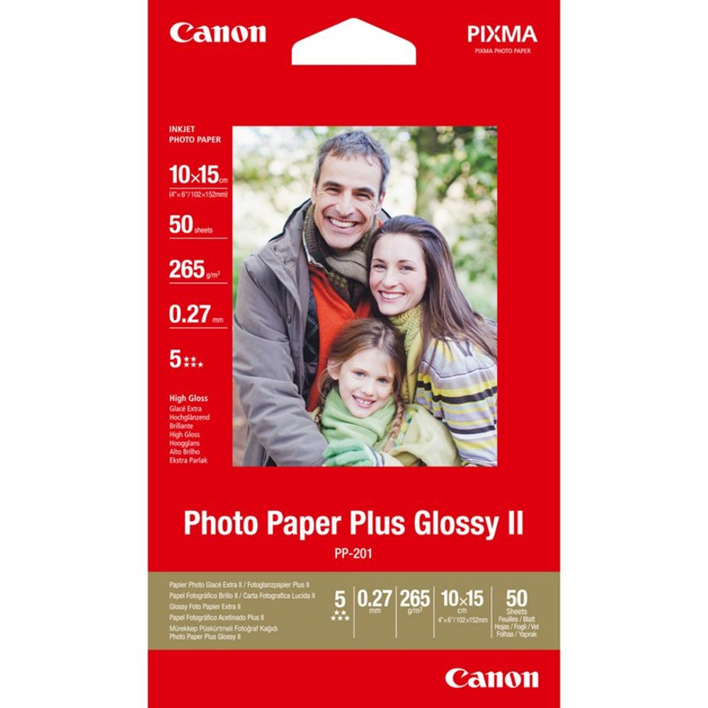 Canon PP-201 10x15cm Glossy II 50 vel 260g/m² OUTLET