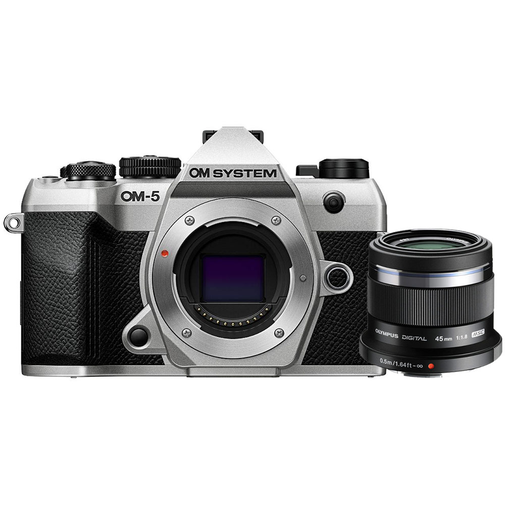 OM SYSTEM OM-5 II Silber + 45 mm F/1,8