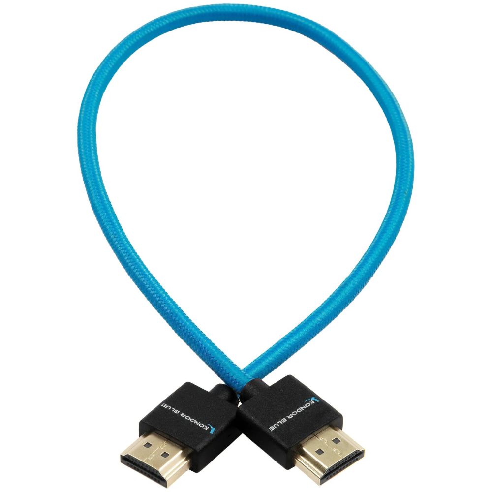 Kondor Blue HDMI zu HDMI 16" dünnes, geflochtenes Kabel für Monitore auf der Kamera