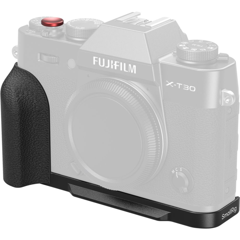 SmallRig 5663 L-förmige Montageplatte mit Silikongriff für FUJIFILM X-T30 / X-T30 II / X-T30 III, Schwarz