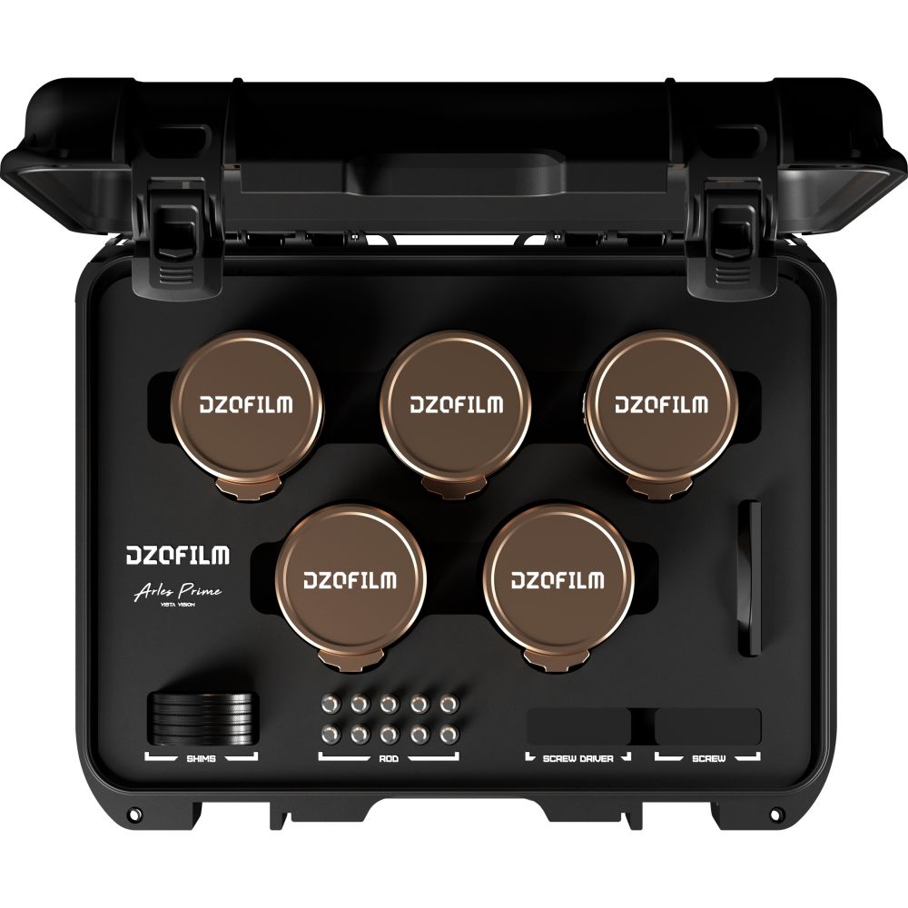 DZOFilm Arles Lustre 14/21/25/35/40/50/75/100/135/180 mm FF/VV Prime Cine-Objektiv (PL-Halterung, Meter)