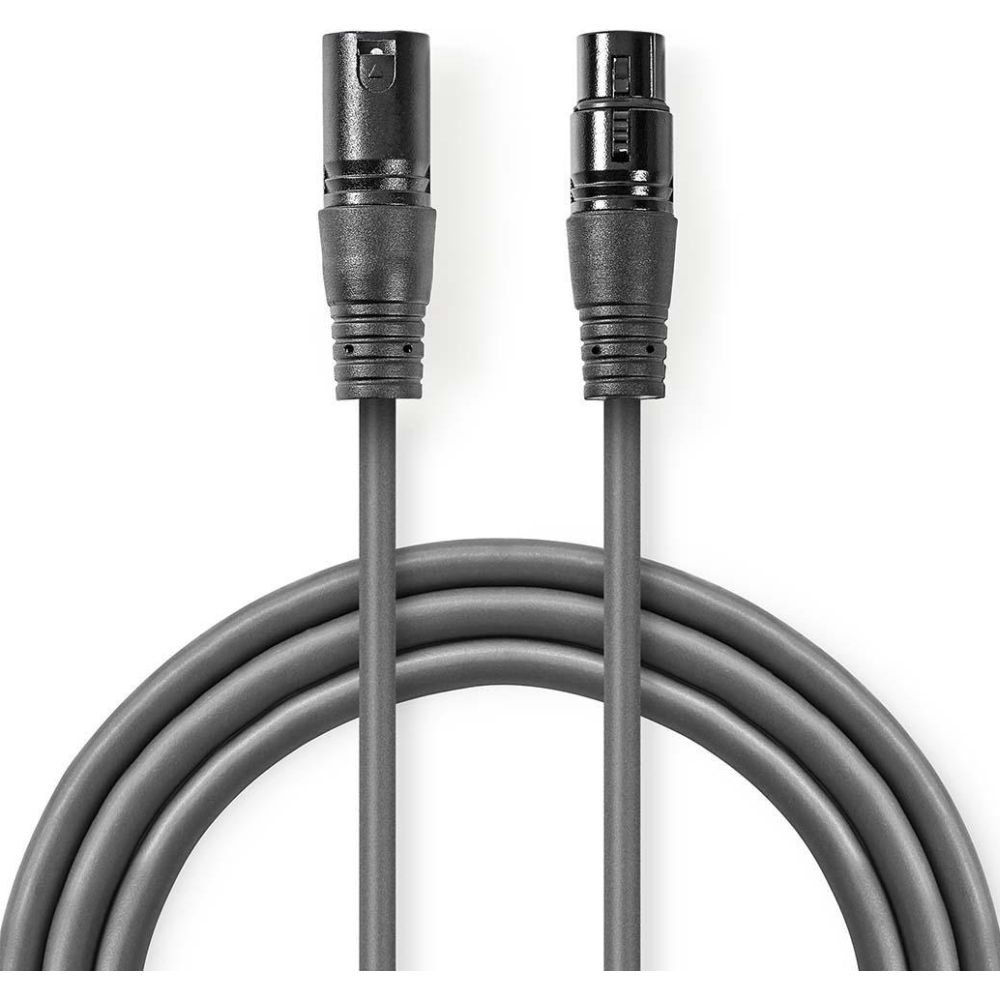 Nedis XLR 3-Pin Stecker-Buchse Kabel 1,5m