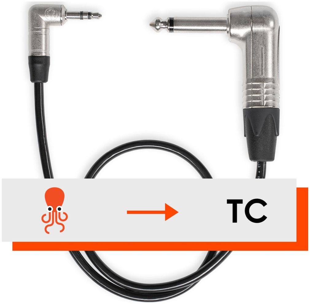 Tentakel Sync auf 6,3 mm Klinke 90° Timecode Kabel