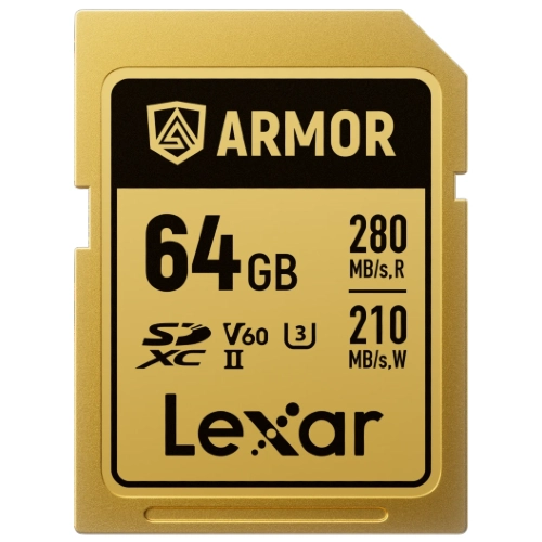 Lexar Professional Gold Armor SD-Karte UHS-II V60 R280/W210 MB/s IP68 – 64GB