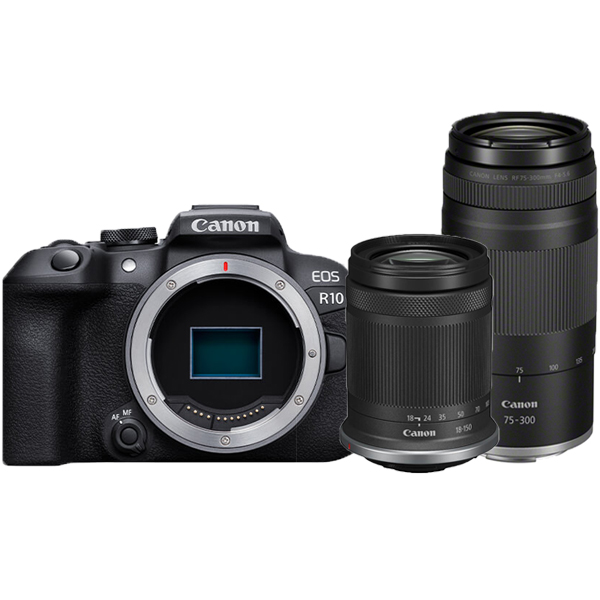 Canon EOS R10 + RF-S 18-150mm F/3.5-6.3 + RF 75-300mm f/4-5.6