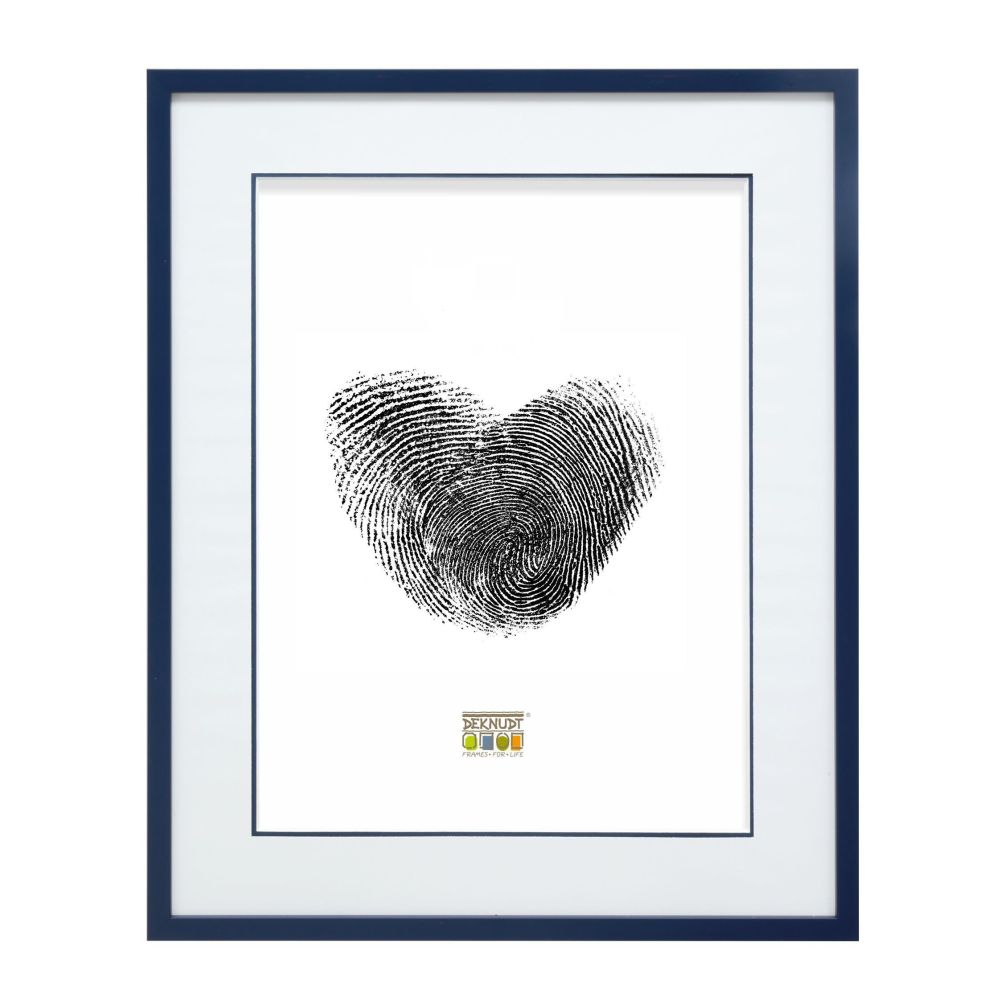 Deknudt Fotorahmen in Blau mit Passepartout 13x18 S43AM6