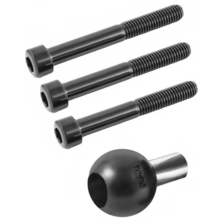 Ram Mounts B-367U Kugel für Lenkerklemmsockel für Motorrad mit 1" Kugel