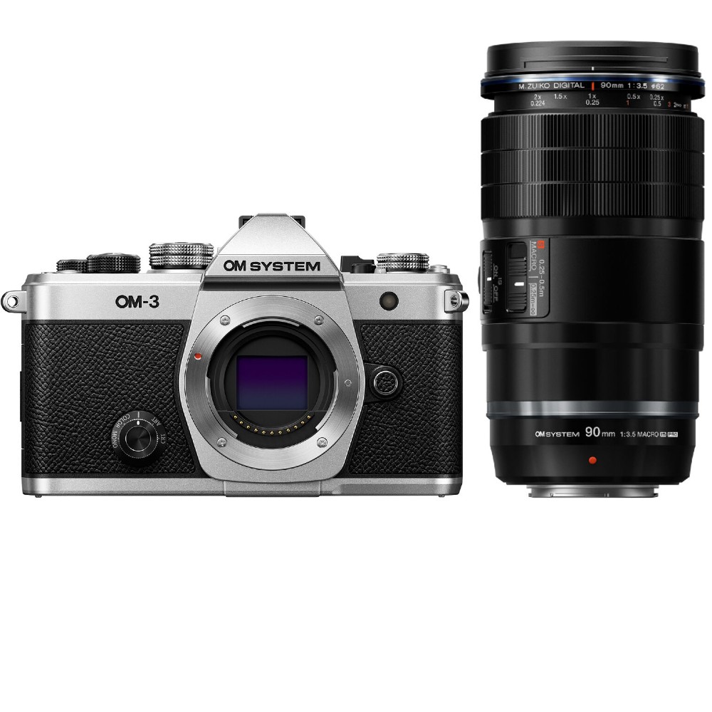 OM SYSTEM OM-3 Systemkamera + ED 90mm f/3.5 Makro