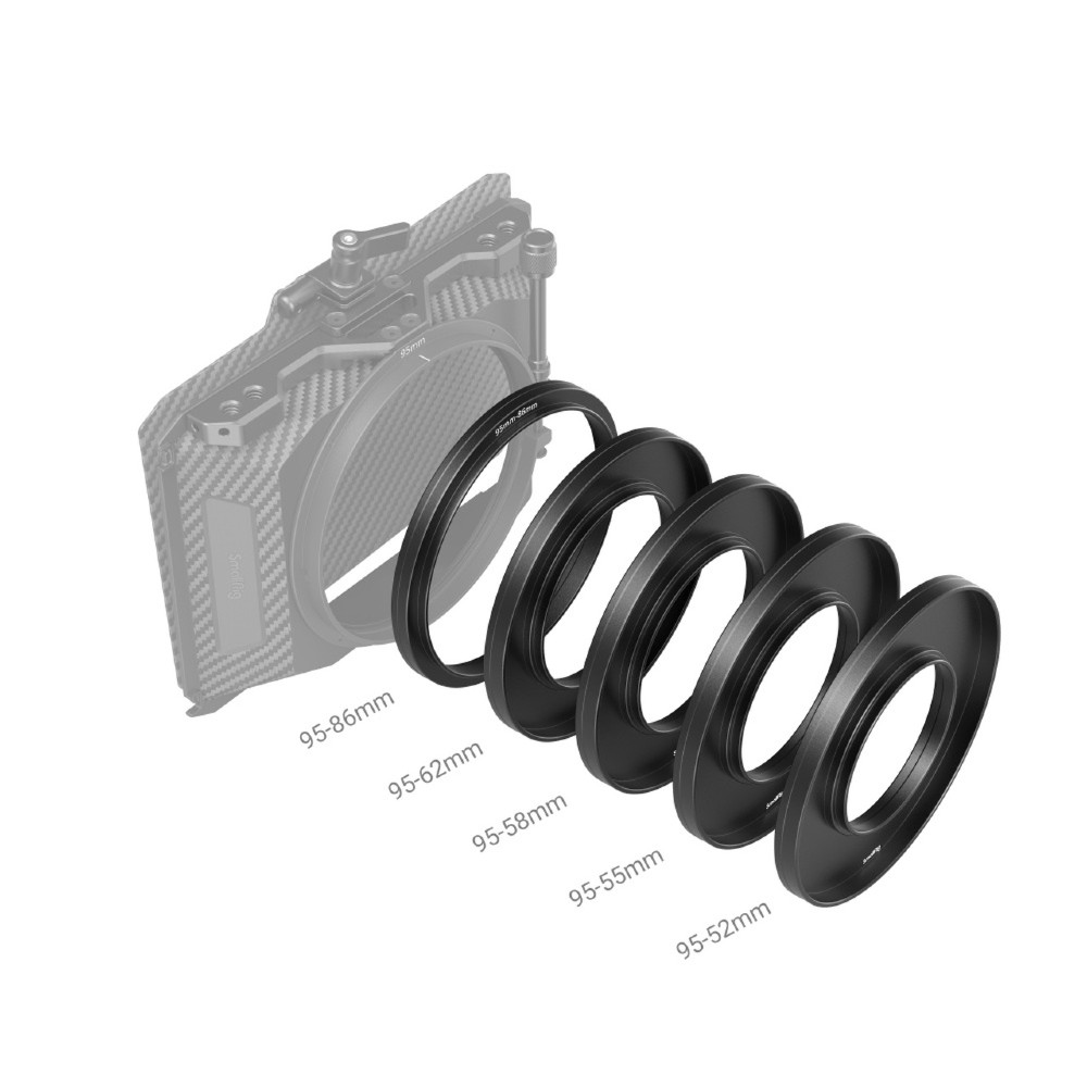 SmallRig Adapterringekit (F52/55/58/62/86–95 mm) für das Mini-Kompendium (Mini Matte Box)