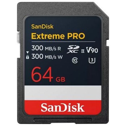 SanDisk SDXC Extreme Pro 64GB 300MB/s V90 UHS-II