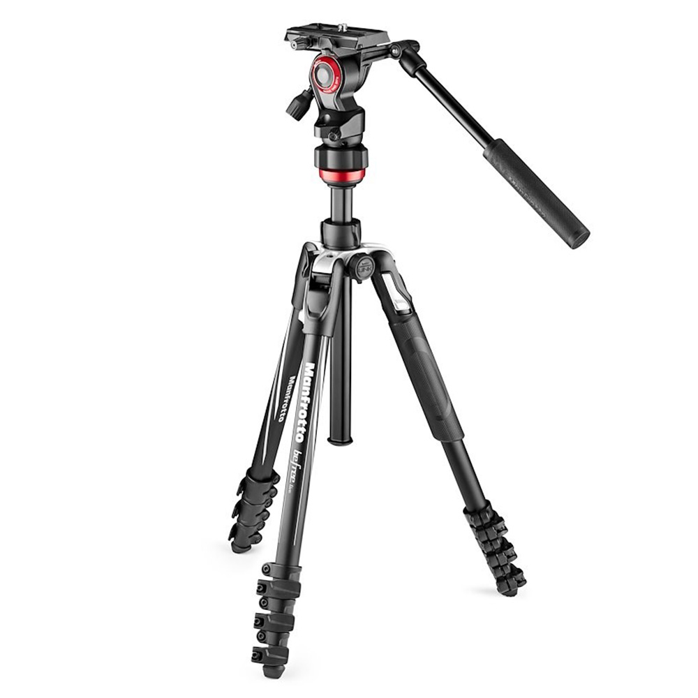 Manfrotto Befree Live Aluminium Lever-Lock Dreibeinstativ-Kit Schwarz mit 2W Kopf