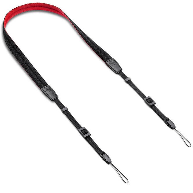 Leica Trageriemen SOFORT, schwarz-rot