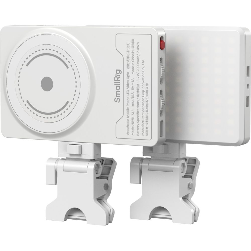 SmallRig 5640 M3 Ansteckbare LED-Videoleuchte für Mobiltelefone, Weiß