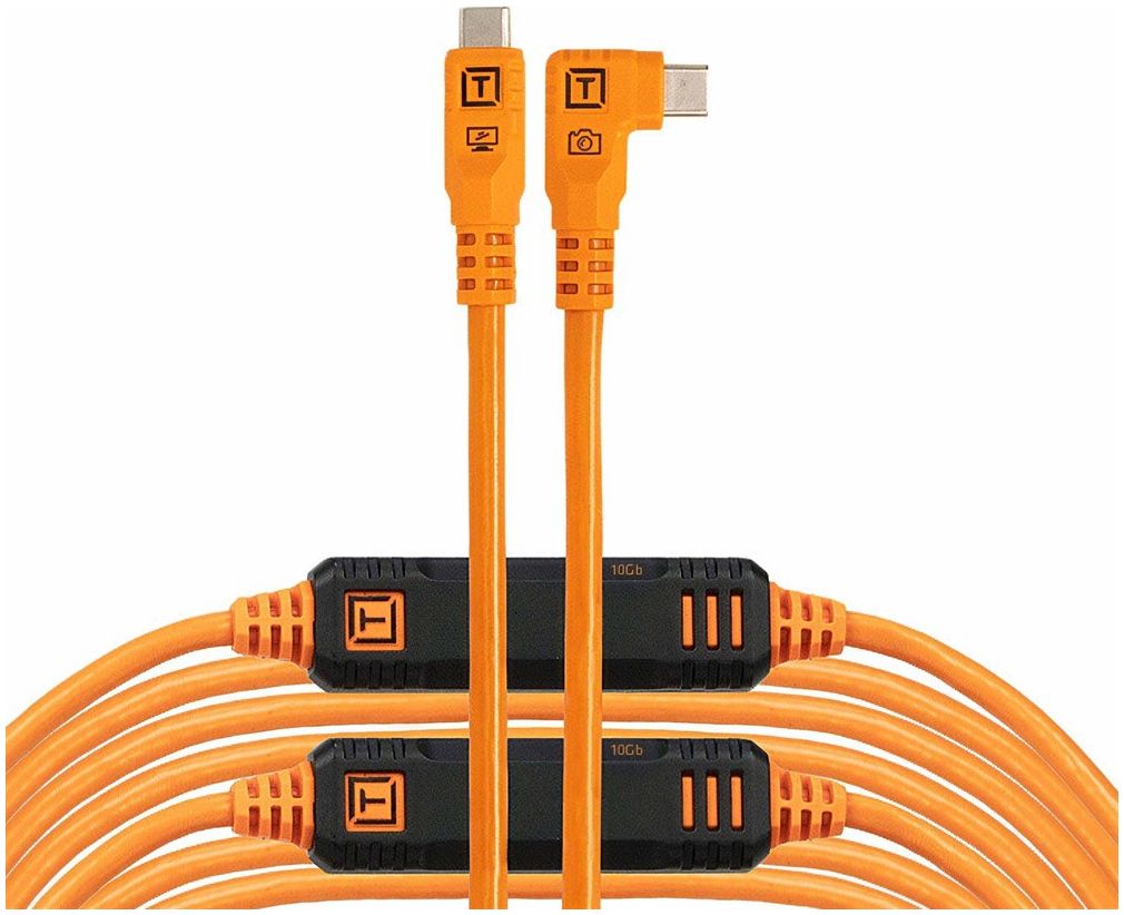Tether Tools TetherPro Optima 10G USB-C, 31' (9,4m), gerade nach rechts orange