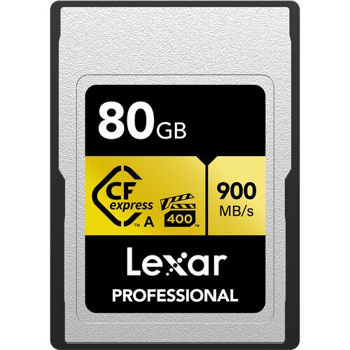 Lexar Professional Gold CFexpress-Karte Typ A VPG400 R900/W800 MB/s – 80GB
