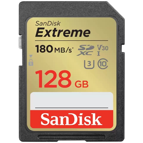 SanDisk SDXC Extreme 128 Go 180 Mo/s V30