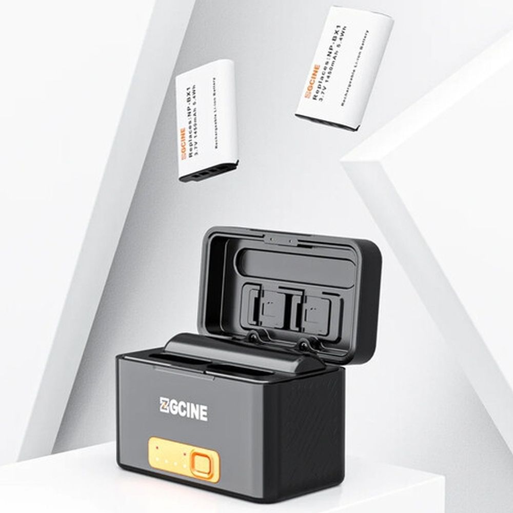 ZGCINE Étui de chargement de la batterie Sony BX1 + 2x batterie BX1