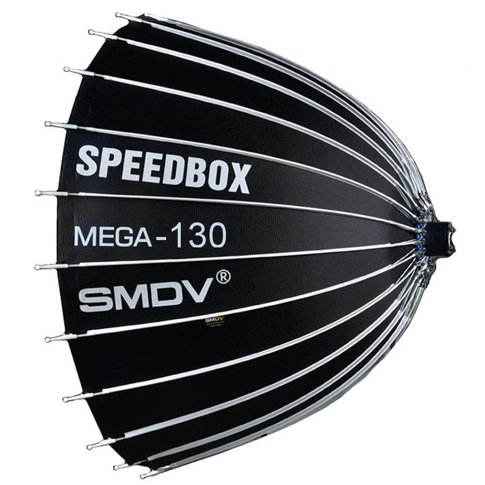 SMDV Speedbox Mega-130 Boîte à lumière profonde 130 cm argentée Monture Bowens