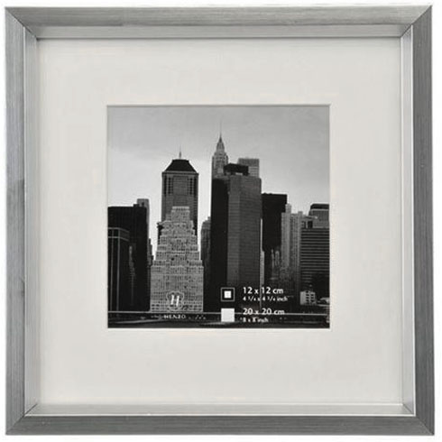 Henzo Metallica cadre 20 x 20 gris foncé