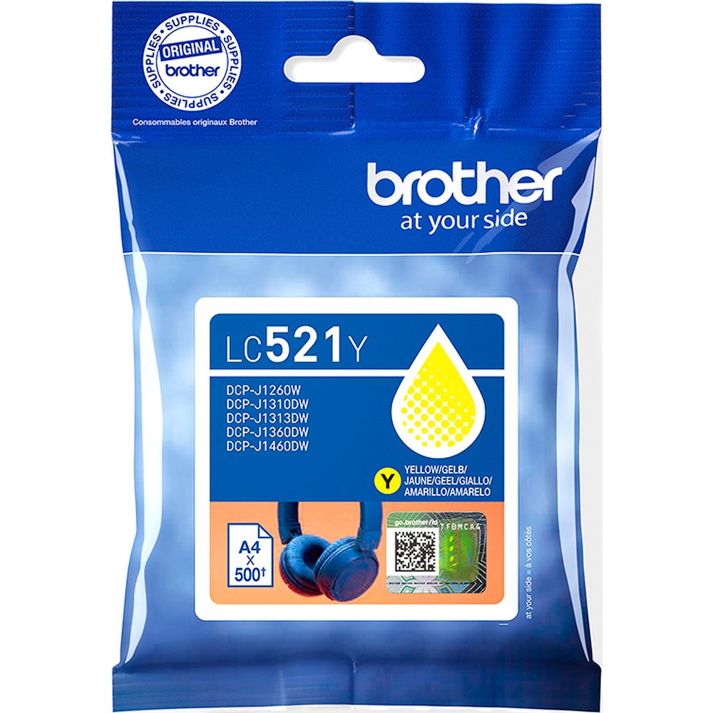 Cartouche d'encre jaune Brother LC-521Y