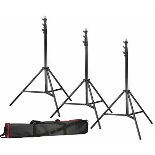 Support de lampe Bresser 3x BR-TP240 Pro 240cm + sac