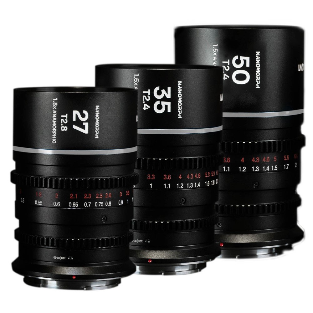 Ensemble Laowa Nanomorph S35 (27,35,50mm) (Argent) (Cine) Canon RF