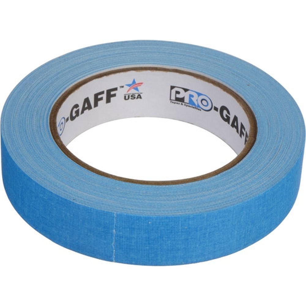 Ruban adhésif textile Pro Tapes Pro Gaff 24 mm x 22,8 m, bleu fluorescent
