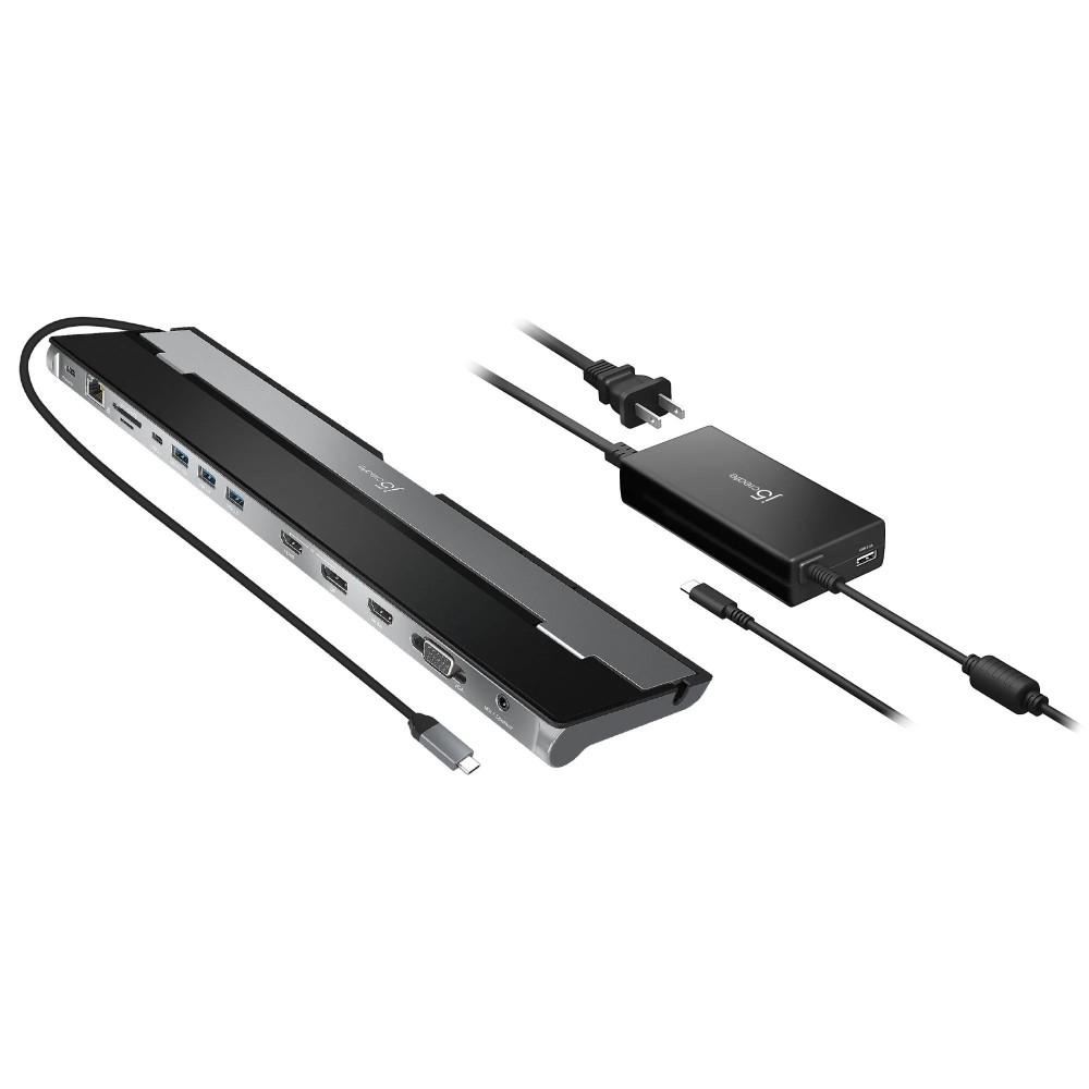 Station d'accueil j5create USB-C™ Triple Display avec adaptateur PD 100W - EU