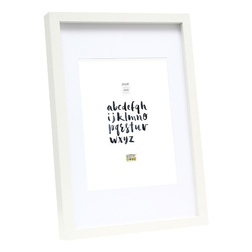 Deknudt Cadre photo blanc avec passe-partout blanc 20x25