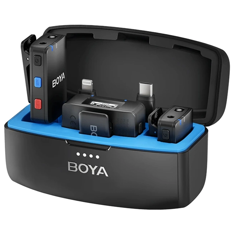 Ensemble de microphones de Lavalier sans fil Boya Boyamic