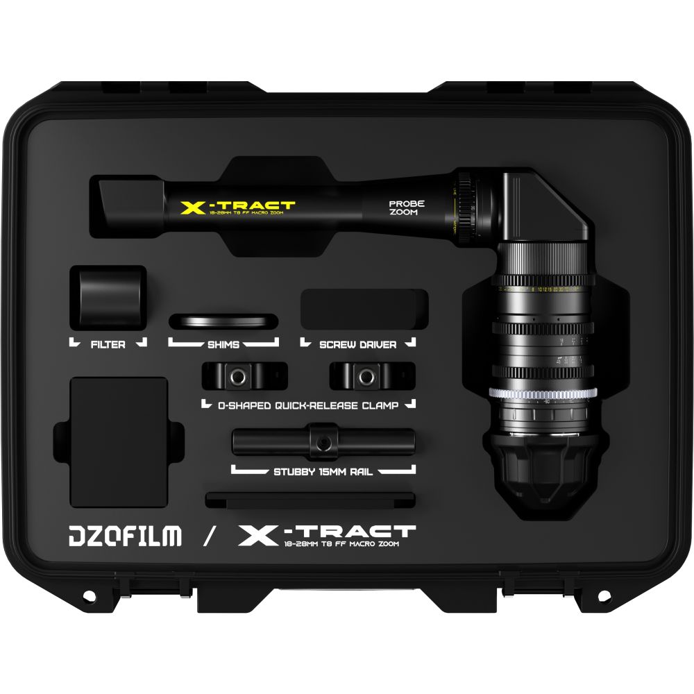 Objectif zoom macro DZOFilm X-tract 18-28 mm 360 degrés T8 FF Peri Probe monture PL (mètre)