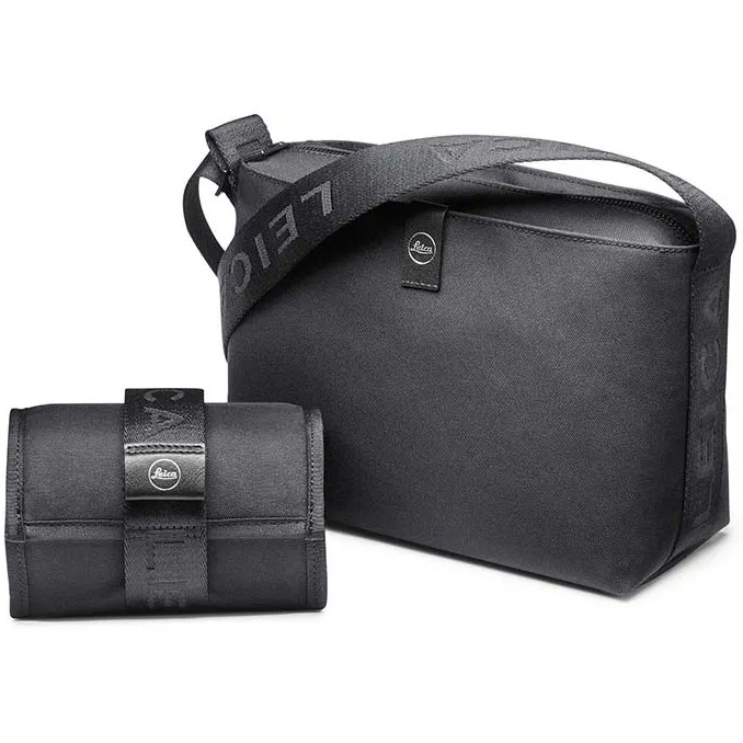 Leica Crossbody bag SOFORT / medium, recyclé fabrick noir
