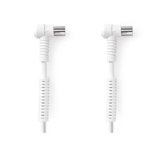 Nedis Coaxkabel 120 dB IEC (Coax) Male Haaks IEC (Coax) Female rectangle 5,0 m blanc