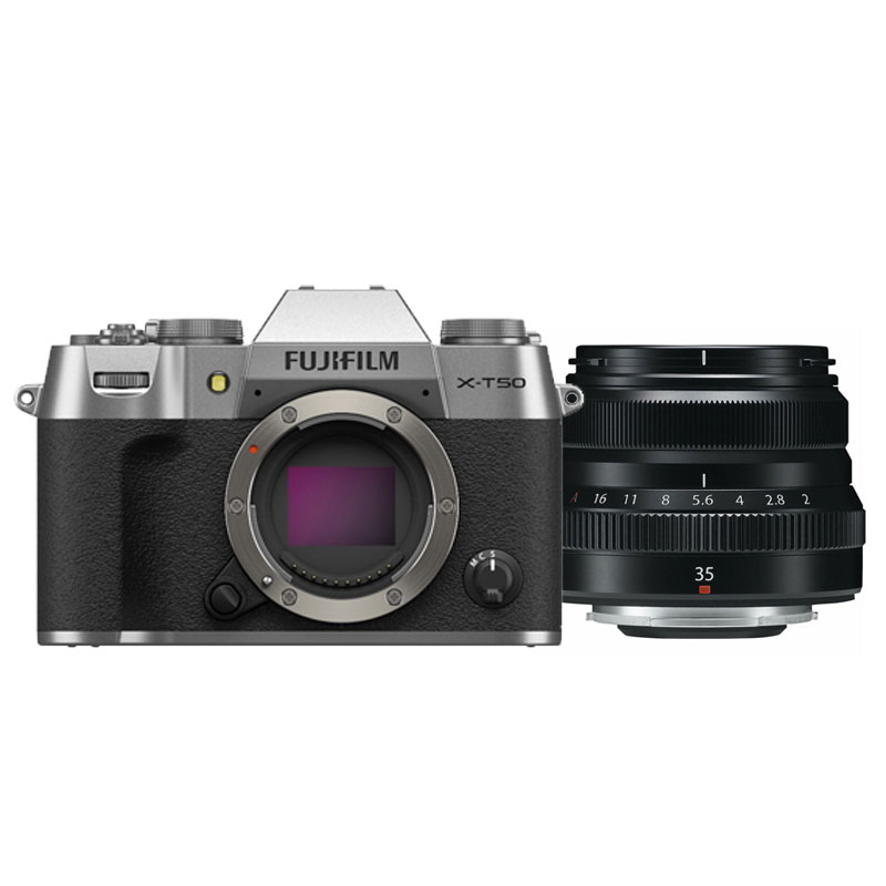 Fujifilm X-T50 argent + XF 35mm F/2.0