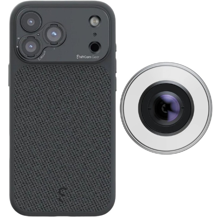 ShiftCam Camera Case S.Mount - iPhone 17 Pro Max (Foncé) + Objectif smartphone LensUltra 10x macro