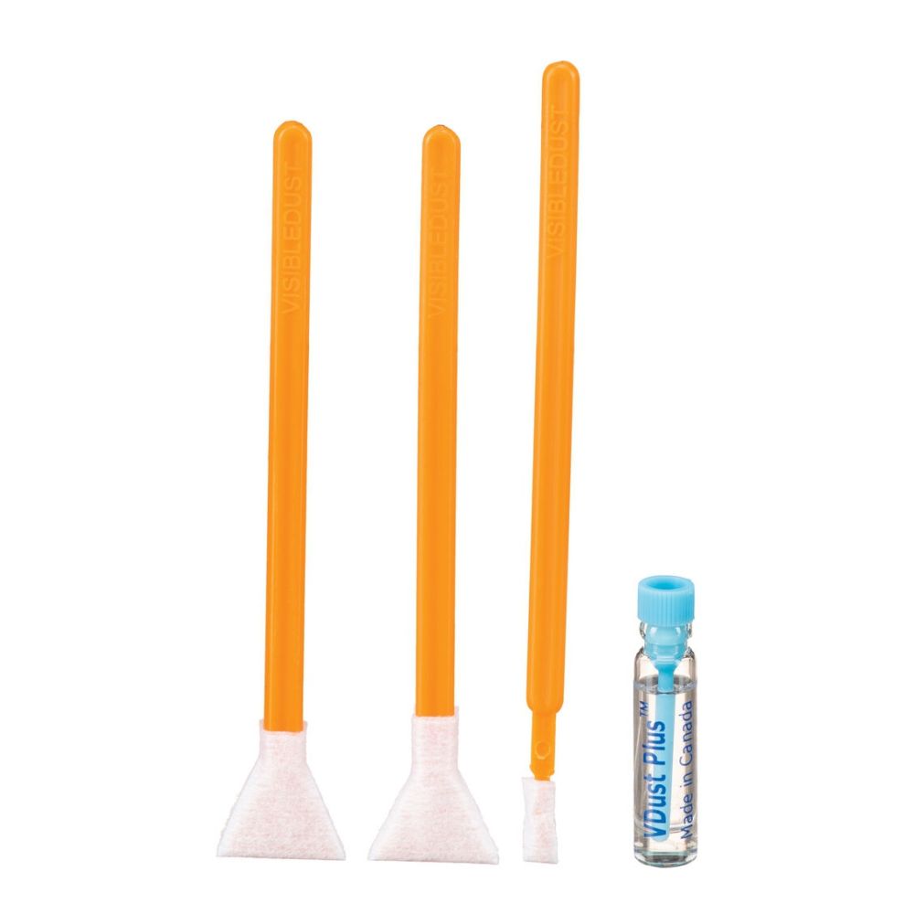 Kit de nettoyage de capteur Visible Dust EZ Mini 1.0ml Vdust Plus + 1.6x/16mm Orange DHAP Vswabs