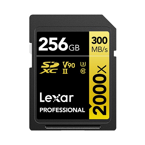Lexar Professional Gold Carte SD UHS-II - R300/W260 MB/s - 256GB – V90